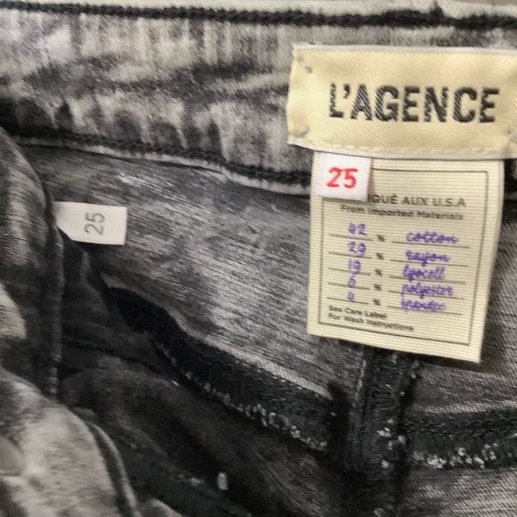 L’AGENCE High Line Distressed Skinny BlackJeans 25 NWTOT (w549) - Picture 12 of 13